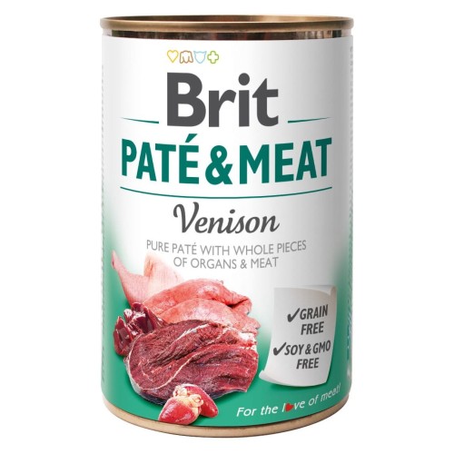 Brit Pate & Meat Venison 400g DZICZYZNA