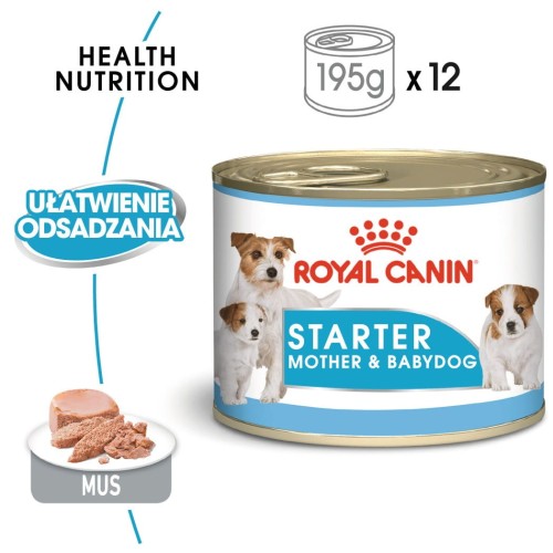ROYAL CANIN Starter Mother & Babydog 12x195g suki w ciąży i laktacji oraz szczenięta do 2 miesiąca życia