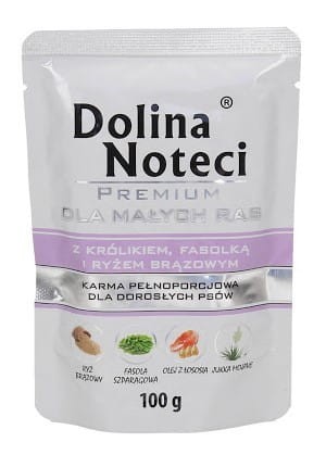 DOLINA NOTECI dla psów małych ras KRÓLIK FASOLKA RYŻ 100g