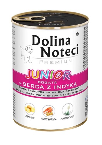 DOLINA NOTECI Premium JUNIOR Serca z indyka 400g