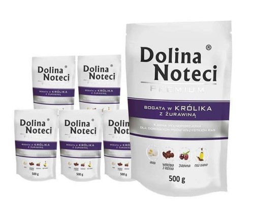 DOLINA NOTECI Premium KRÓLIK z żurawiną 10x500g