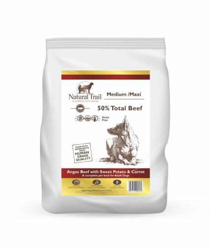 NATURAL TRAIL Medium Maxi Breed Beef 2kg wołowina z batatami
