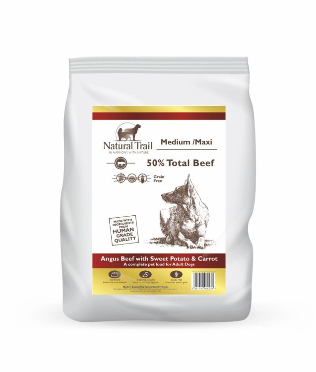 NATURAL TRAIL Medium Maxi Breed Beef 2kg wołowina z batatami