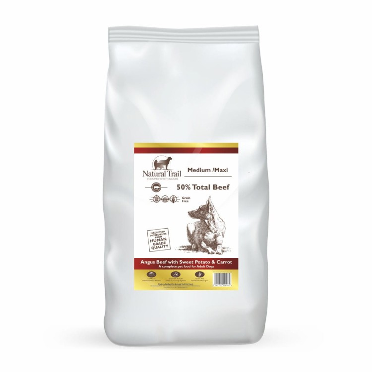NATURAL TRAIL Medium Maxi Breed Beef 12kg wołowina z batatami