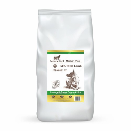 NATURAL TRAIL Medium Maxi Breed Lamb 12kg jagnięcina z miętą