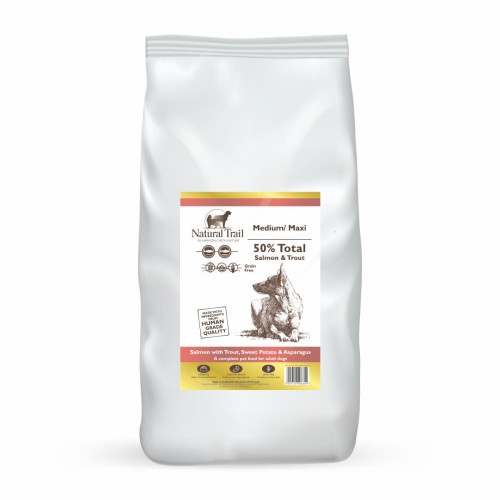 NATURAL TRAIL Medium Maxi Breed Salmon 12kg łosoś ze szparagami