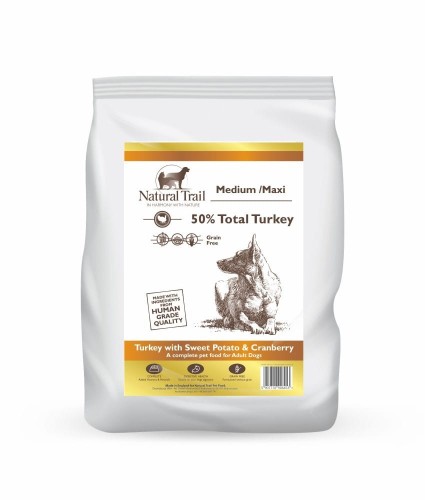 NATURAL TRAIL Medium Maxi Breed Turkey 2kg indyk z batatami