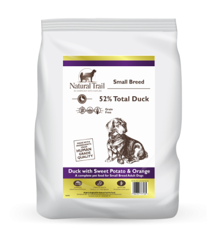 NATURAL TRAIL Small Breed Duck 2kg kaczka z batatami