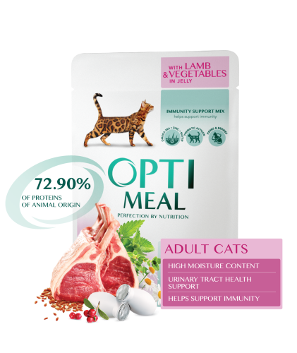 OPTIMEAL dla KOTÓW Jagnięcina i warzywa w galarecie 85g