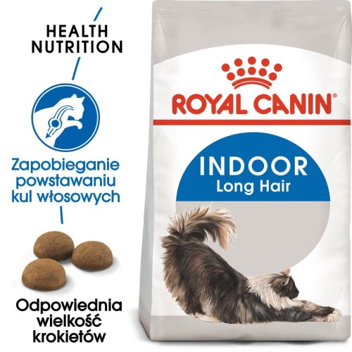 ROYAL CANIN Indoor Long Hair 2kg koty dorosłe długowłose przebywające wyłącznie w domu