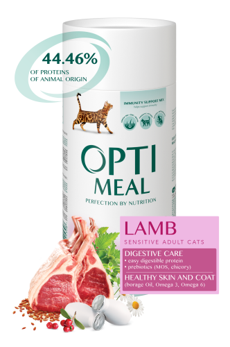 OPTIMEAL dla KOTÓW z jagnięciną SENSITIVE 650g