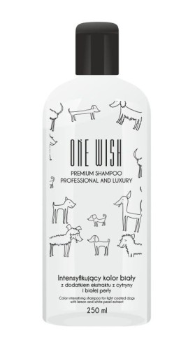 One Wish szampon intensyfikujący biały kolor sierści 250ml