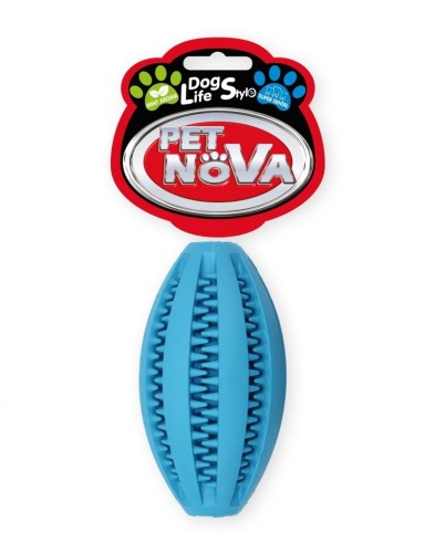 PET NOVA zabawka dla psa RUGBY dental 11cm miętowa