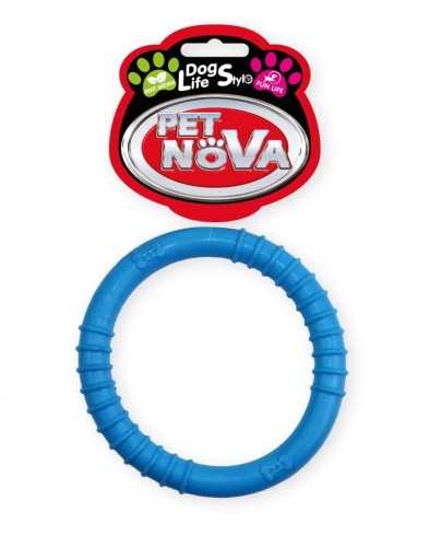 PET NOVA zabawka dla psa RING cienki 9,5cm niebieski