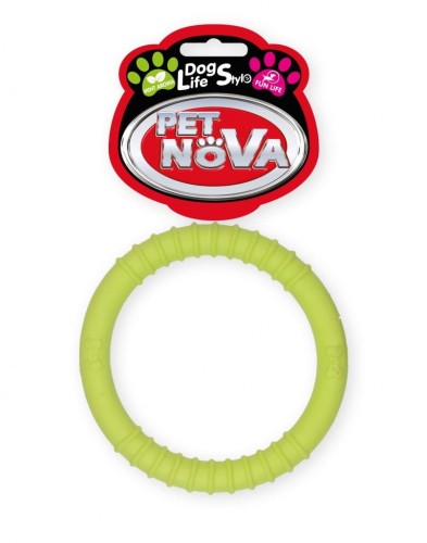 PET NOVA zabawka dla psa RING cienki 9,5cm żółty