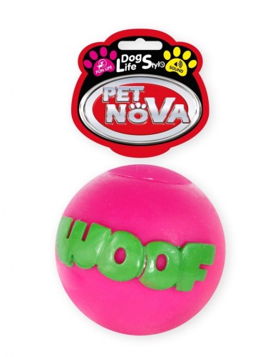PET NOVA zabawka dla psa PIŁKA WOOF 8cm