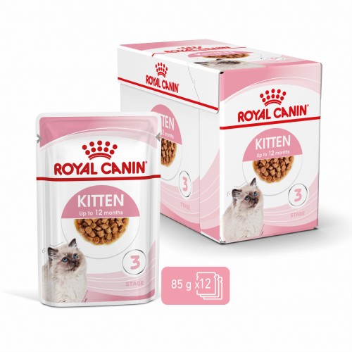 ROYAL CANIN Kitten w sosie 12x85g karma mokra dla kociąt do 12 miesiąca życia