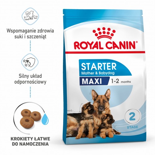 ROYAL CANIN Maxi Starter Mother & Babydog 15kg suki w ciąży i laktacji, szczenięta od 4 do 8 tygodnia życia