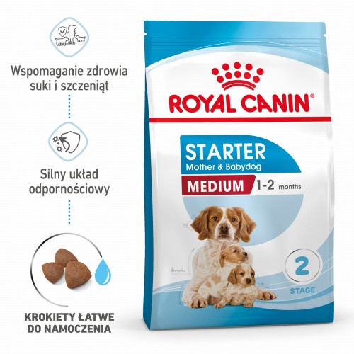 ROYAL CANIN Medium Starter Mother & Babydog 15kg suki w ciąży i laktacji